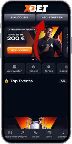 X3Bet Casino Startseite mit Willkommensbonus